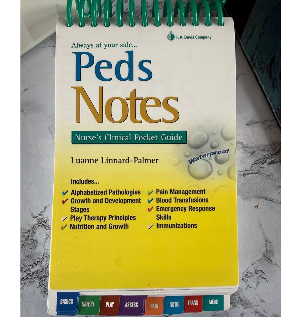 SKU3331 Peds Notes: Nurse's Clinical Pocket Guide (Tabbed / Waterproof)